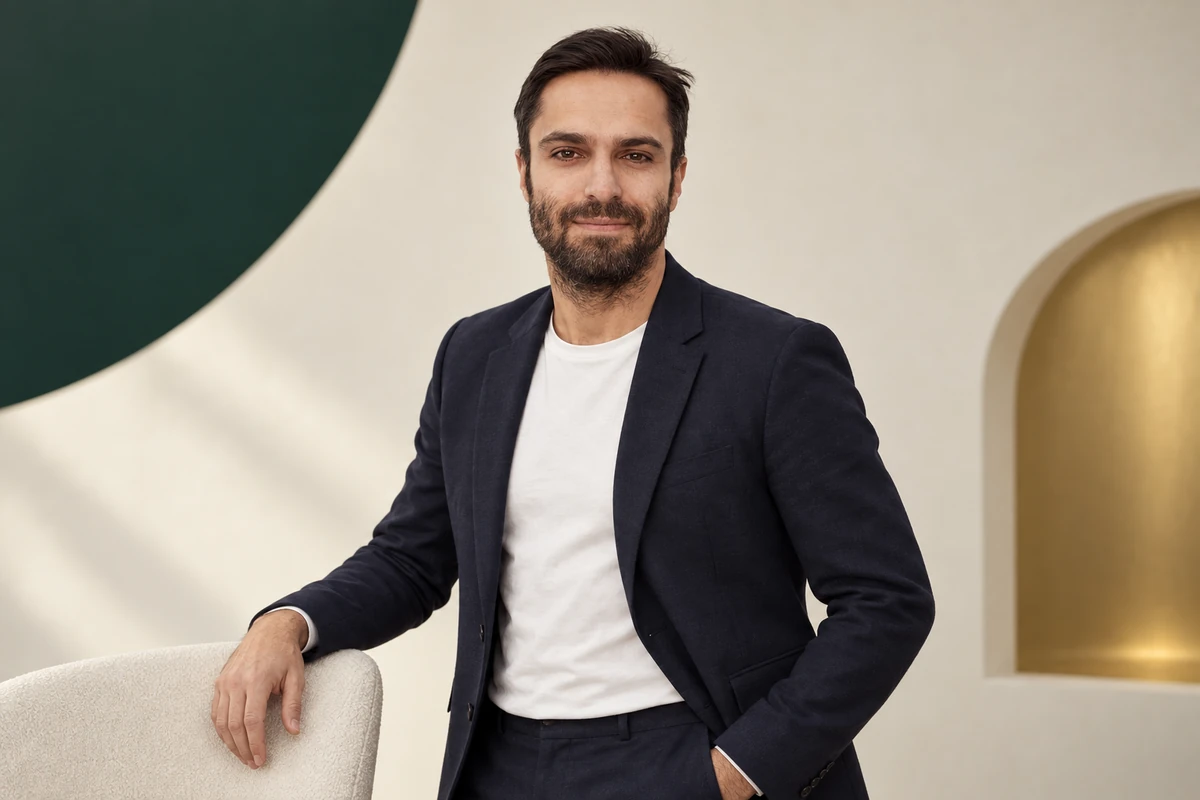 Portrait éditorial généré de Alexandre Yazdi