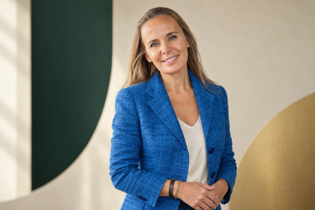 Portrait éditorial généré de Dona Bertarelli