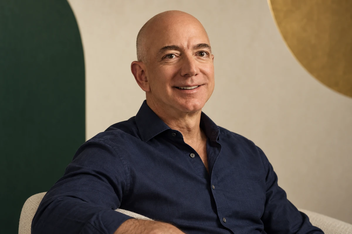 Portrait éditorial généré de Jeff Bezos