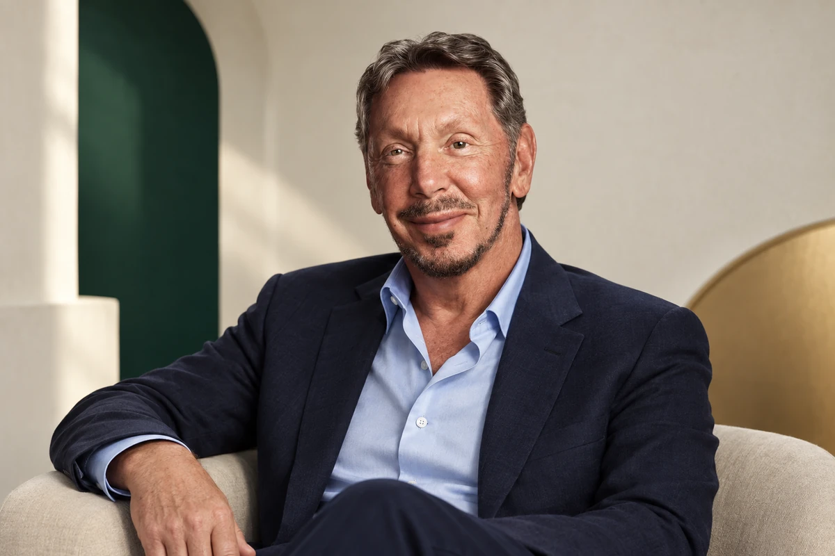 Portrait éditorial généré de Larry Ellison