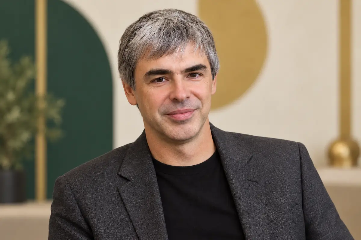 Portrait éditorial généré de Larry Page