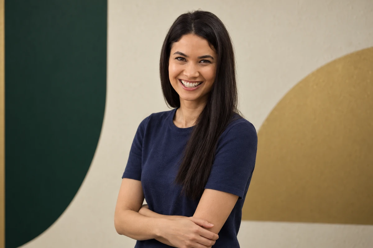 Portrait éditorial généré de Melanie Perkins