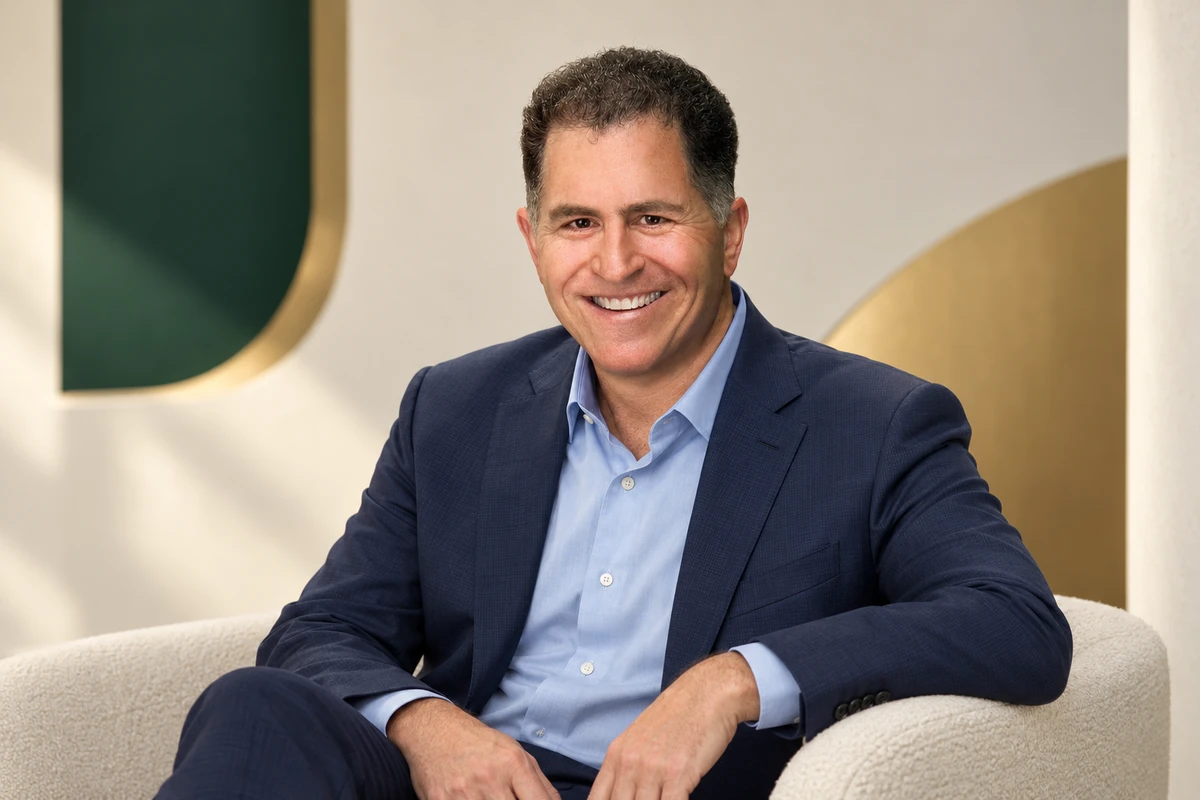 Portrait éditorial généré de Michael Dell