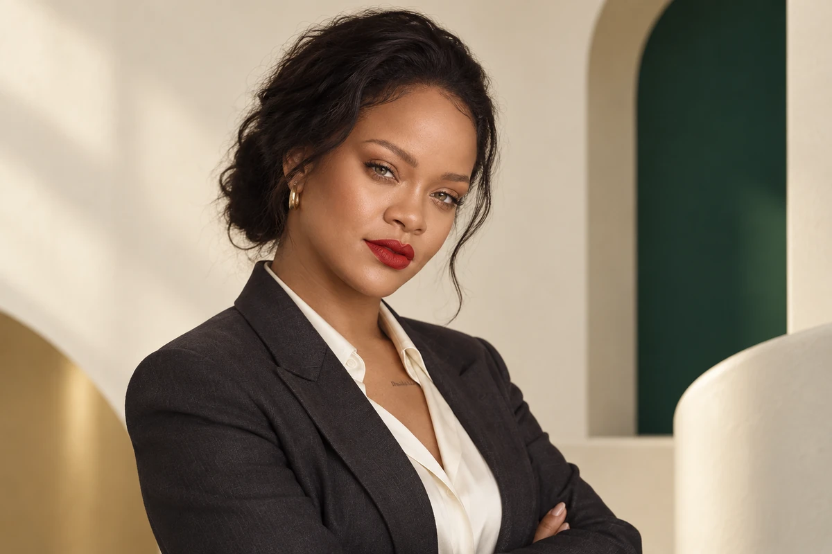 Portrait éditorial généré de Rihanna