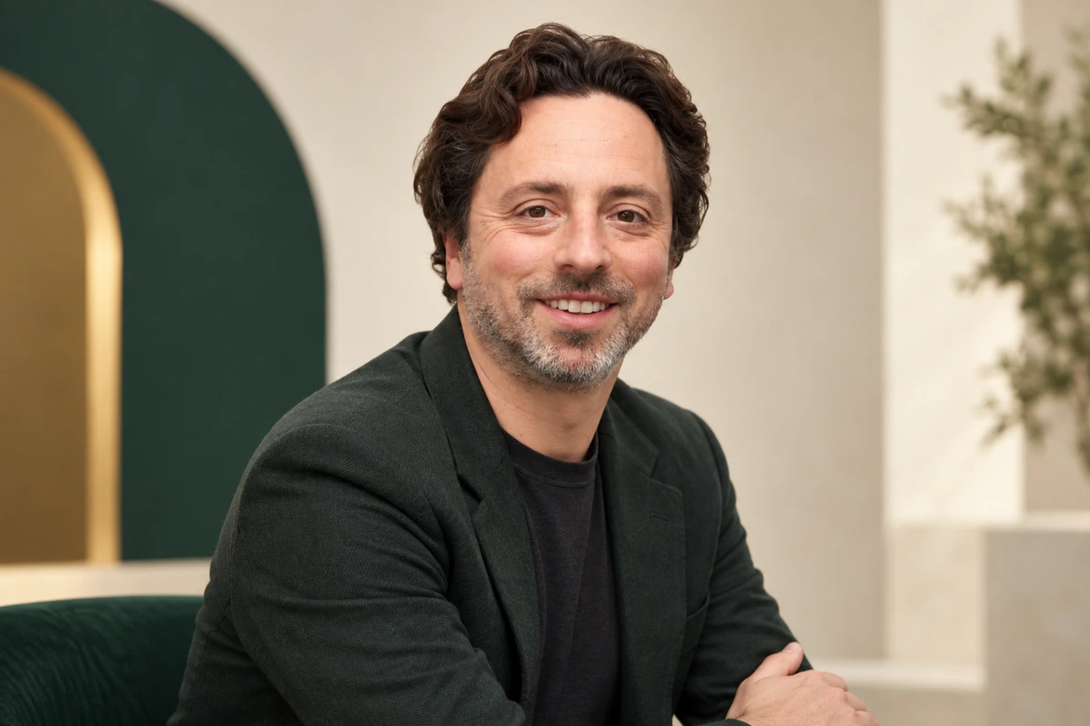 Portrait éditorial généré de Sergey Brin